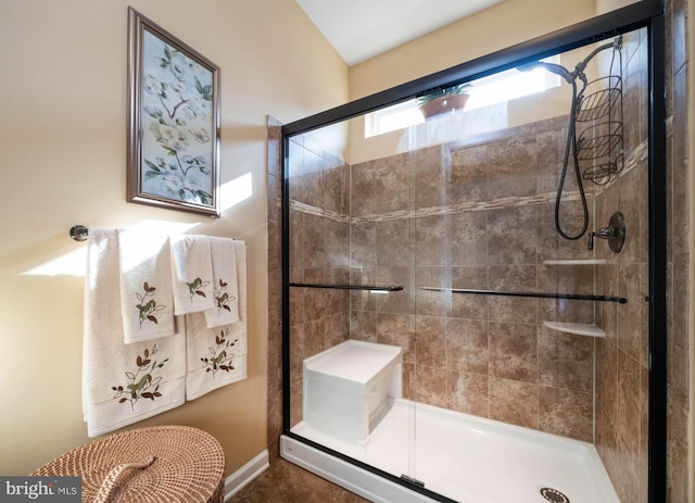 bathroom with an enclosed shower