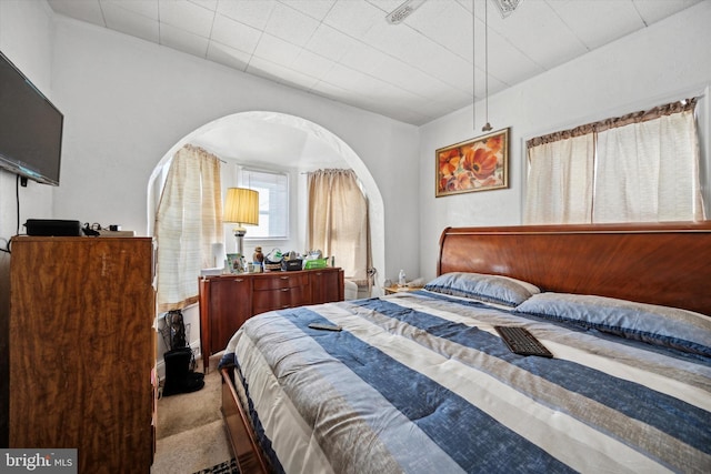 bedroom with carpet floors