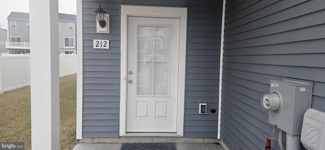 view of doorway to property