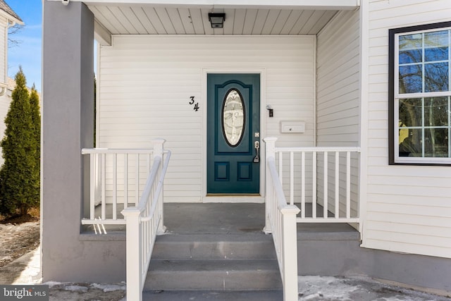 view of doorway to property