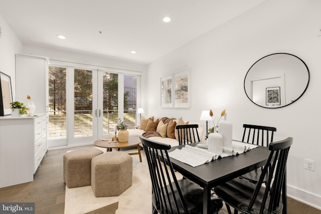 dining room featuring hardwood / wood-style flooring