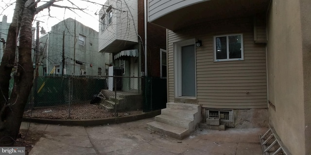 view of doorway to property