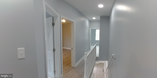 hallway featuring light hardwood / wood-style floors