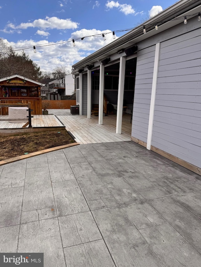 view of patio with a deck