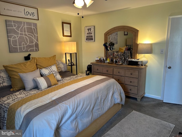 bedroom featuring carpet