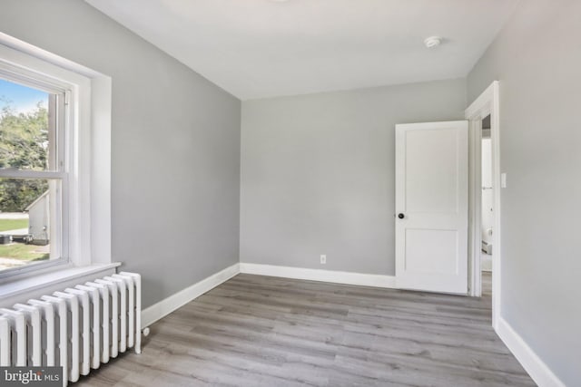 384 Wheat Rd, Vineland, NJ 08360 - unfurnished room with radiator heating unit and light hardwood / wood-style floors