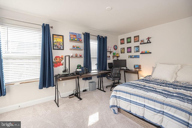 view of carpeted bedroom