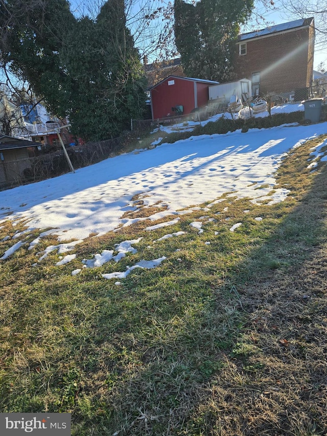 view of snowy yard