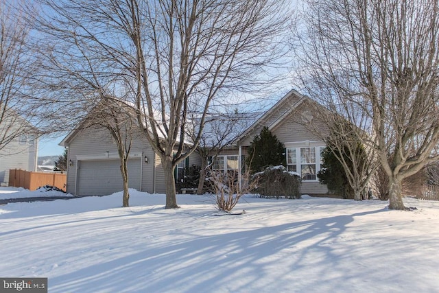 view of front facade with a garage