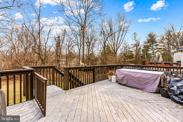 view of wooden deck