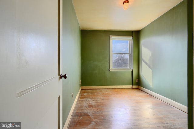 empty room featuring light wood-type flooring