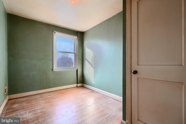 empty room featuring light hardwood / wood-style flooring