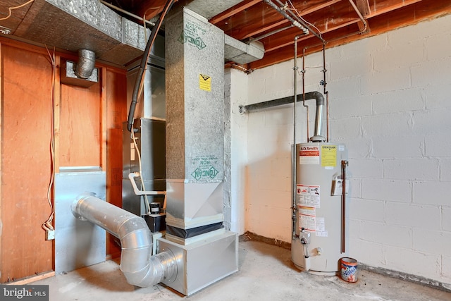 utilities featuring gas water heater