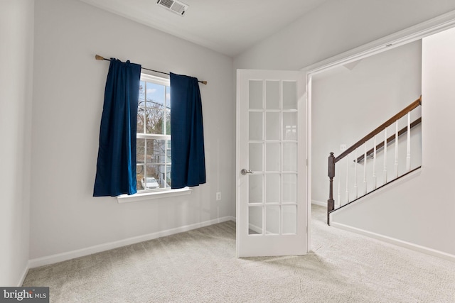 interior space featuring carpet floors