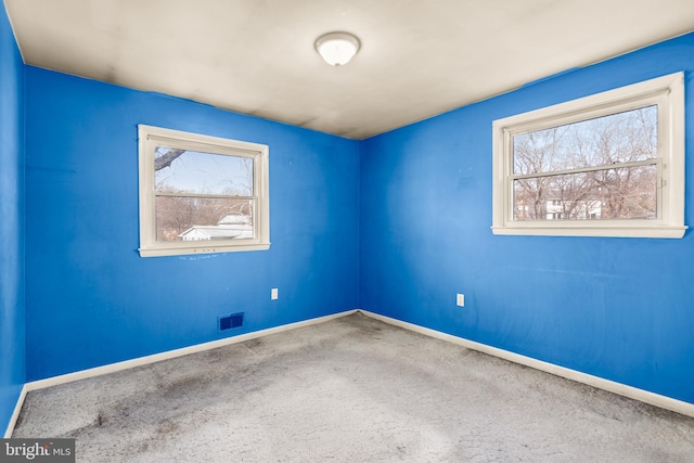 view of carpeted empty room