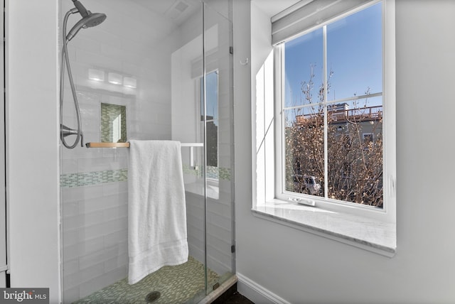 bathroom with walk in shower