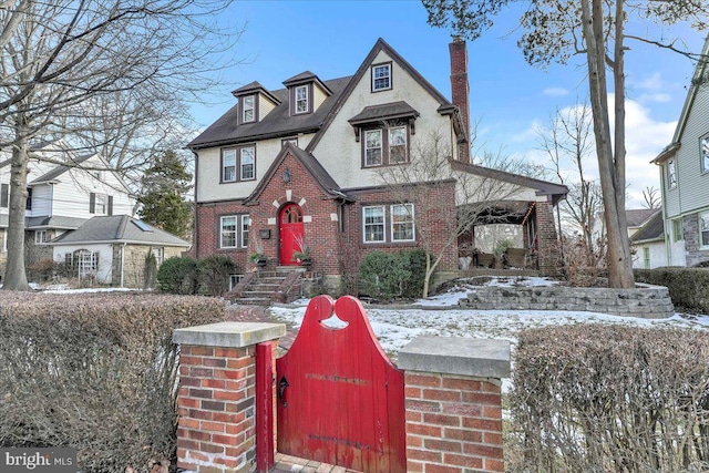 view of english style home