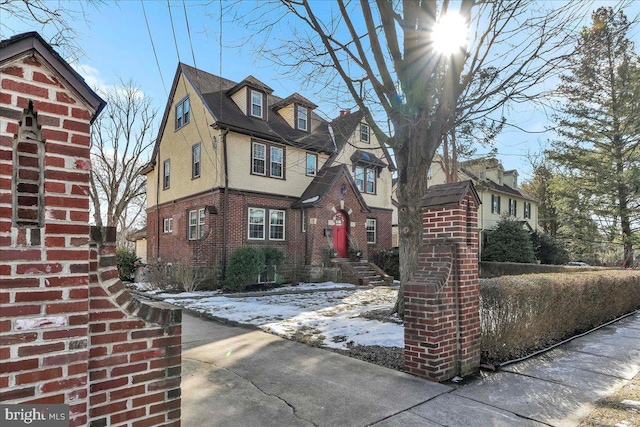 view of tudor home