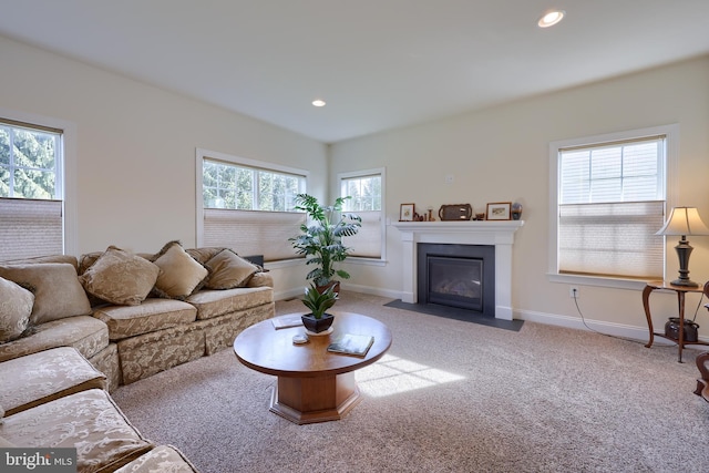 view of carpeted living room