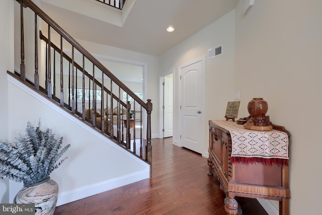 entryway featuring dark hardwood / wood-style flooring