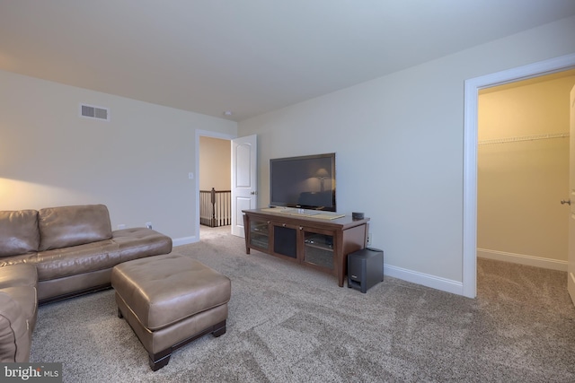 view of carpeted living room