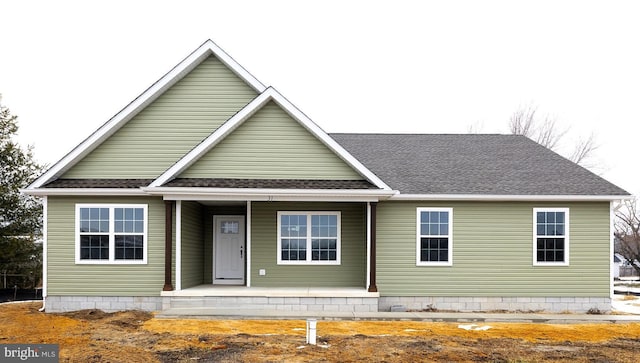 view of front of home with covered porch