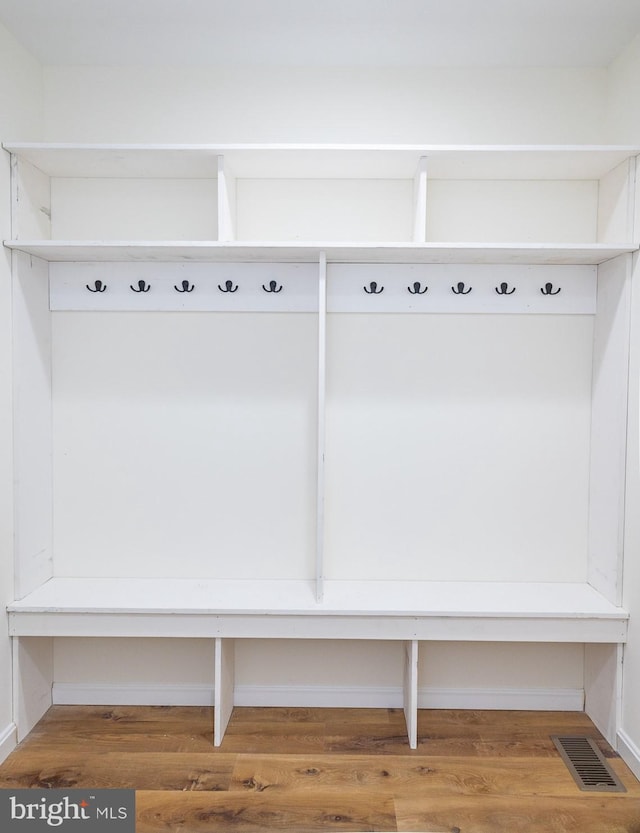 mudroom featuring hardwood / wood-style floors