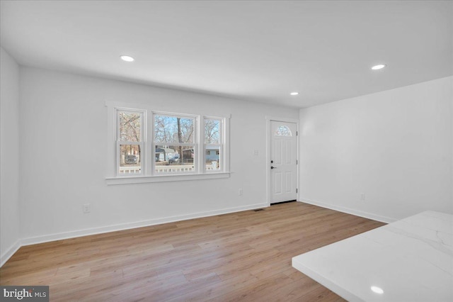 entryway featuring light wood-type flooring