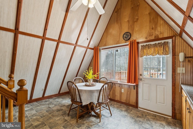 sunroom with vaulted ceiling