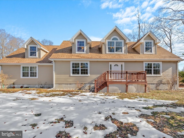 22119 Phillips Hill Rd, Millsboro, DE 19966 - view of front of property featuring roof with shingles and a deck