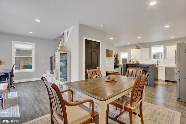 480 Natural Dam Rd, Gettysburg, PA 17325 - dining room with wood finished floors, recessed lighting, and baseboards
