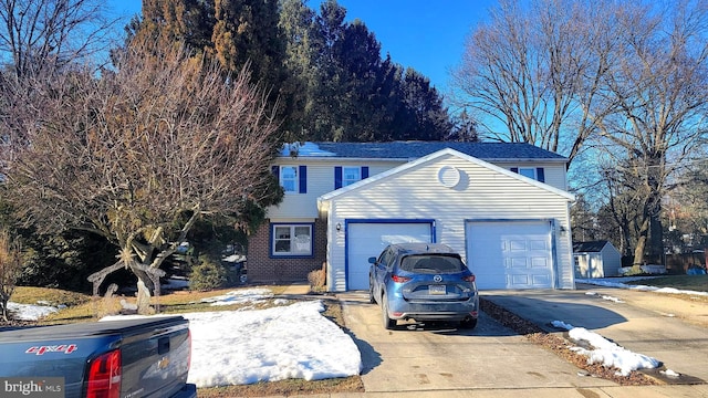 view of property featuring a garage