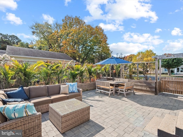 view of patio / terrace with outdoor lounge area