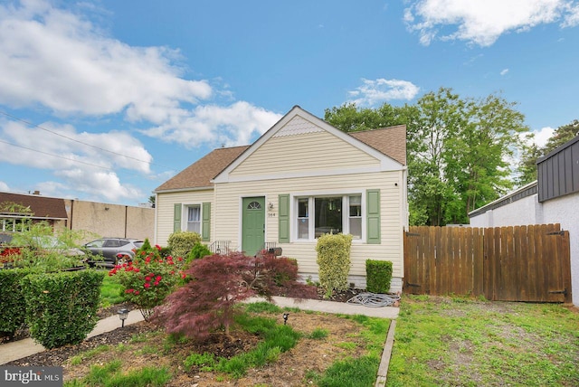 view of bungalow-style home