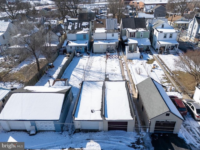 view of snowy aerial view