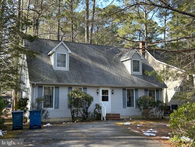 view of cape cod home