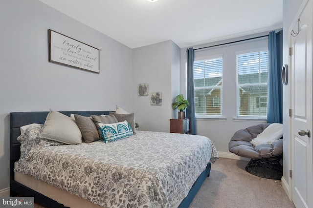 bedroom with carpet floors