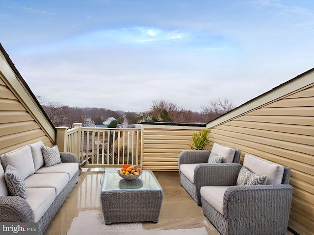 exterior space featuring an outdoor hangout area