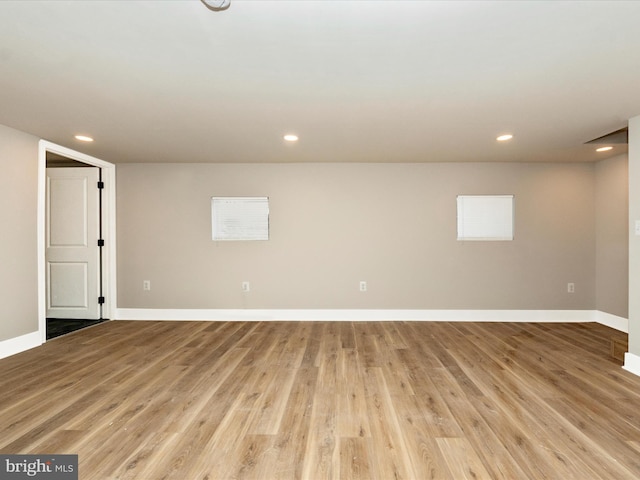 interior space featuring light hardwood / wood-style flooring