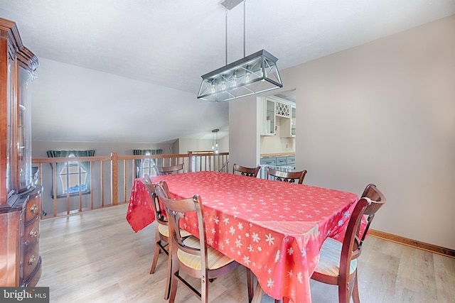 dining room featuring light hardwood / wood-style floors