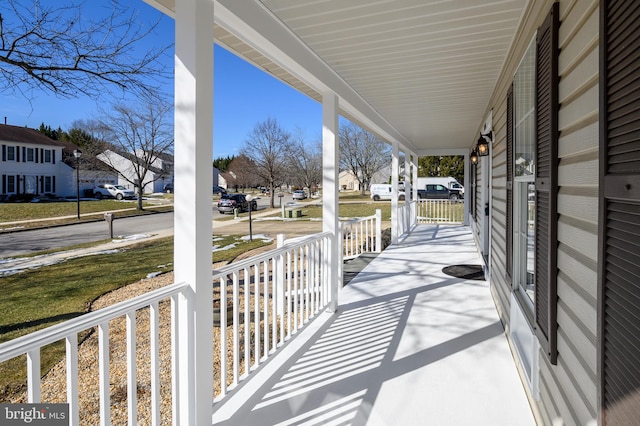 view of patio with a porch