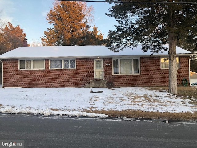 view of single story home