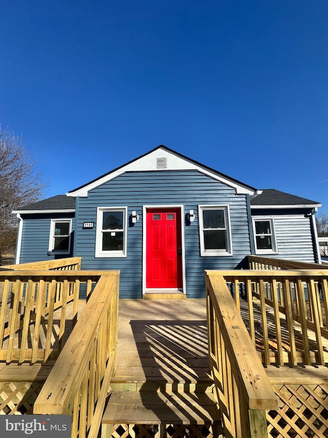 exterior space featuring a deck