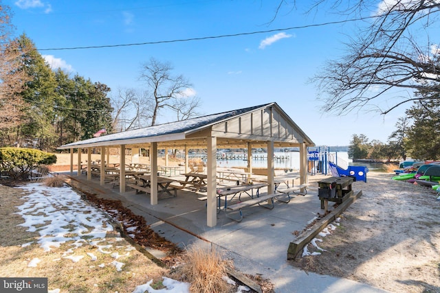 view of patio / terrace featuring a gazebo