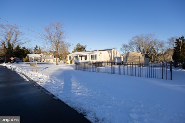 view of snowy yard