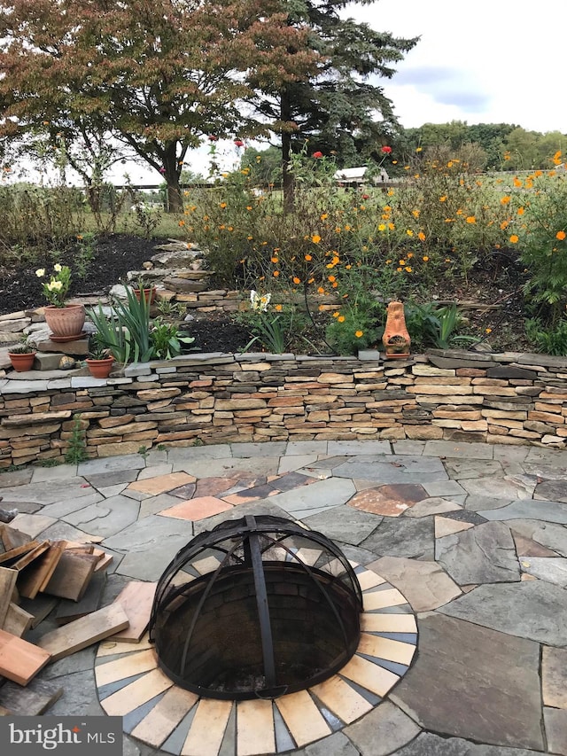 details with a fire pit