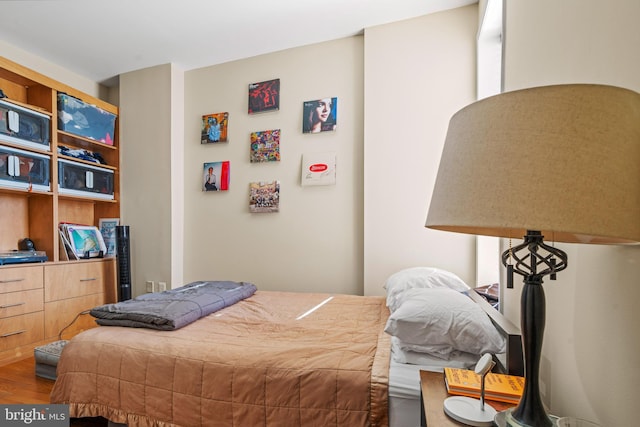 bedroom featuring wood-type flooring