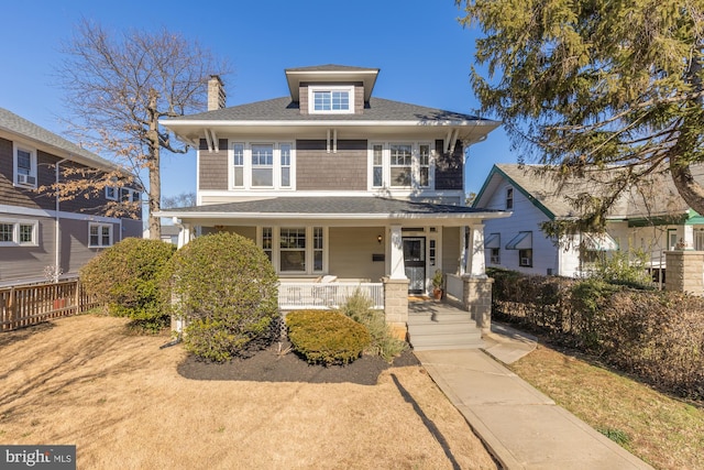 view of front of house featuring a porch