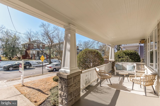 view of patio with covered porch