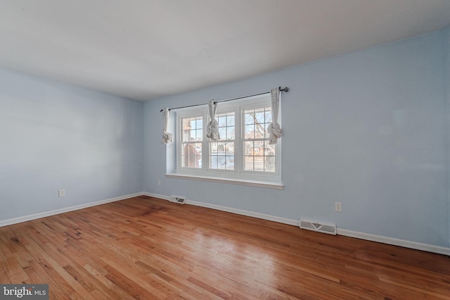 empty room featuring light wood-type flooring